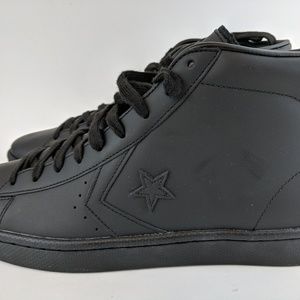 New Converse Mid Black on Black on Black 155334C